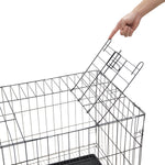 Wire Dog Crate With 2 Doors And Tray | Medium | Black