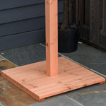 Pawhut Wooden Bird Feeder Bird Table With Roof For Outside Use Brown 130cm
