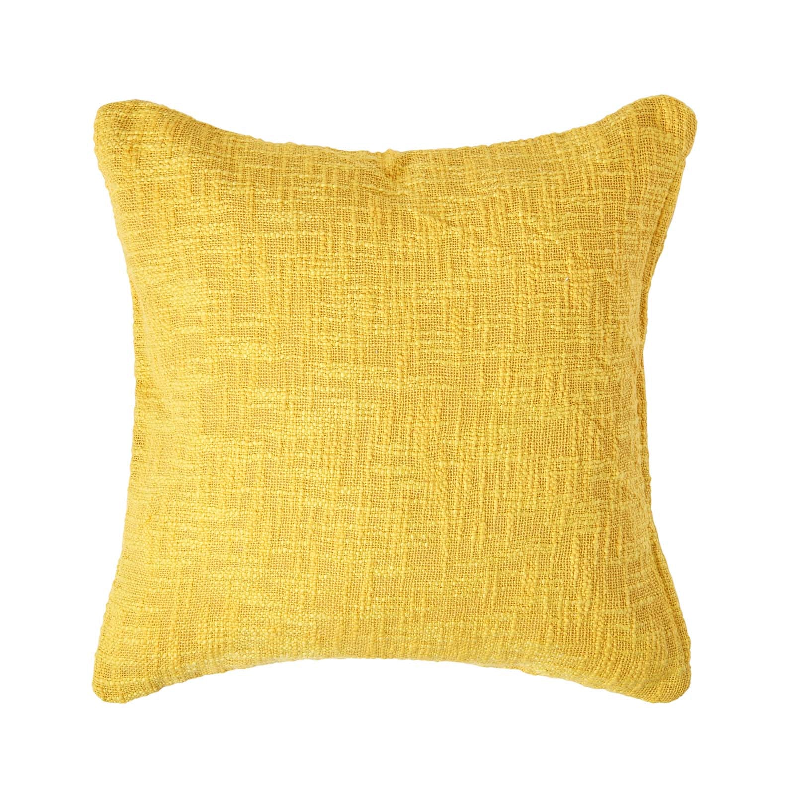 Nirvana Cotton Cushion Cover | 45cm x 45cm | Yellow