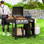 Outsunny 3+1 Burner Gas Bbq With Cabinet