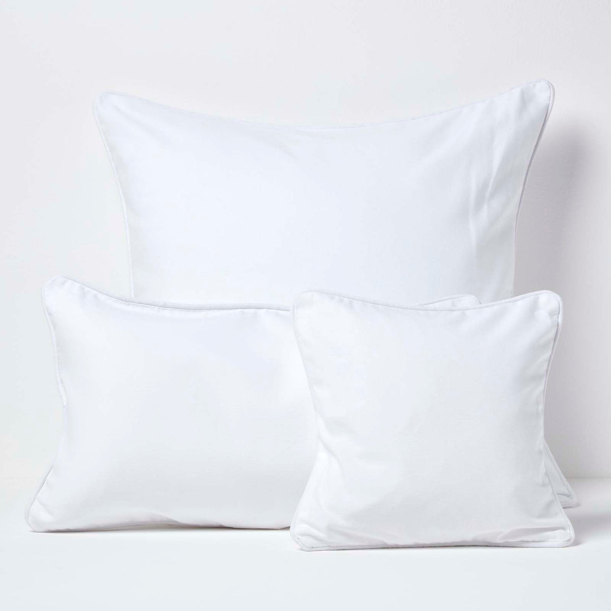 Cotton Plain Cushion Cover | 45cm x 45cm | White