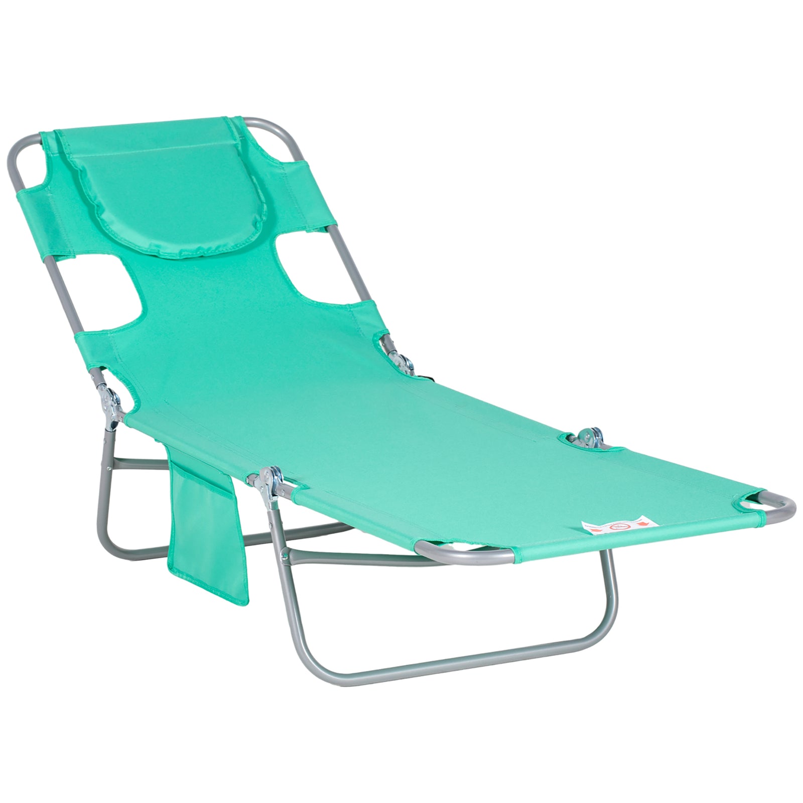 Chaise Lounge W/ Face Cavity & Arm Slots | Green