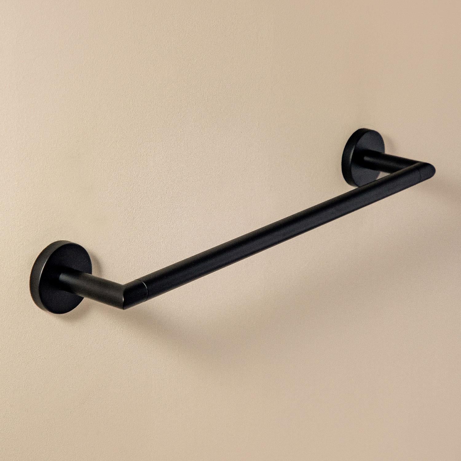 Towel Rail, 40cm, Matt Black, Hidden Fixings, Start Collection