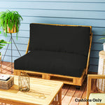 2 Seat Pallet Cushions 20cm Thick Outdoor Seat Pads | Black