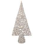 Wicker White Wash Table Top Xmas Tree