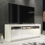 Shine Tv Unit 160cm With Led Lights | White