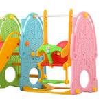 Colorful Toddler Slide And Swing Playset With Music And Safety Belt Indoor Playground For Kids Ages 1–4