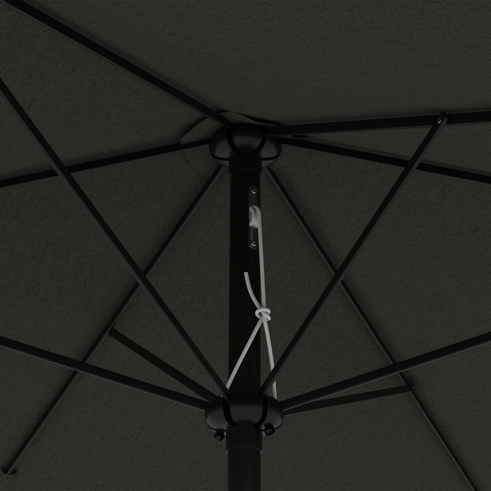 2x3m Rectangular Parasol Patio Outdoor Table Umbrella | Dark Gray