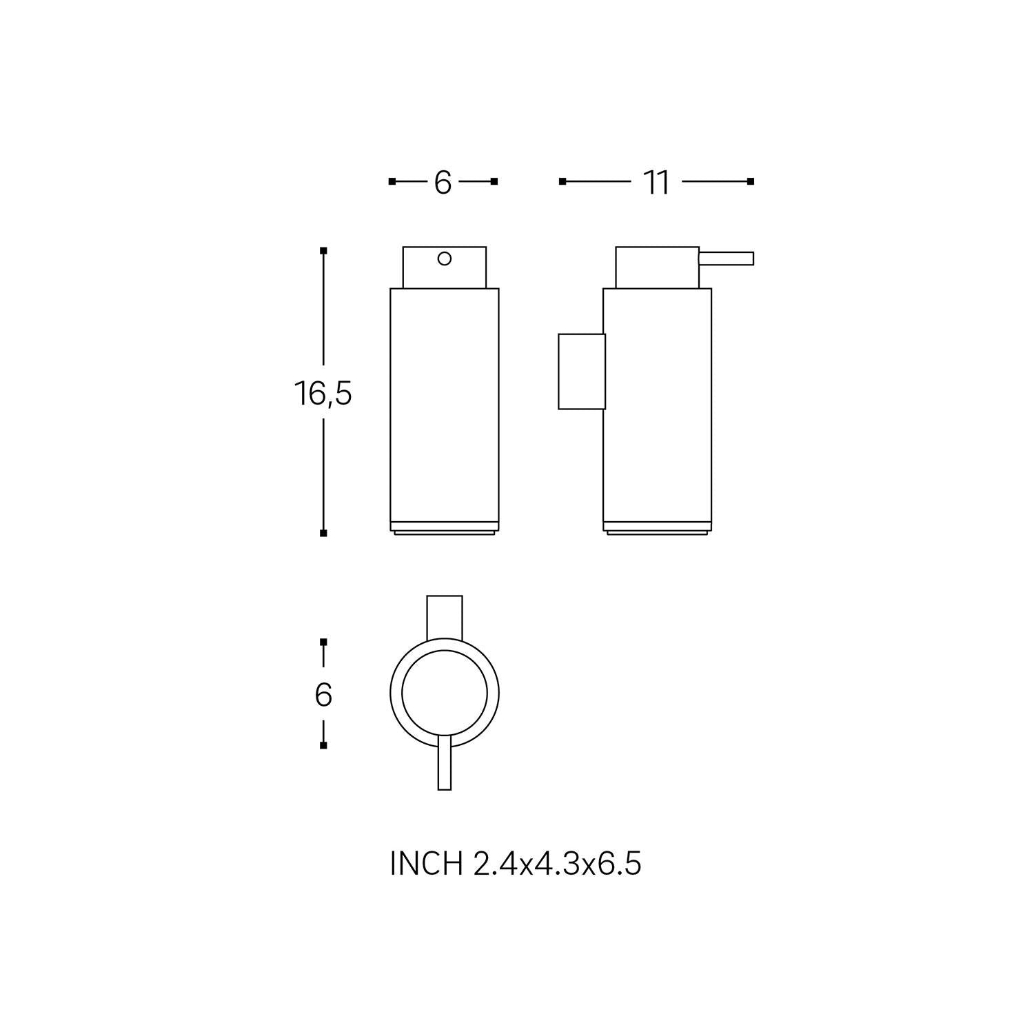 Soap Dispenser, 200ml, Glossy Stainless Steel, Logic Collection