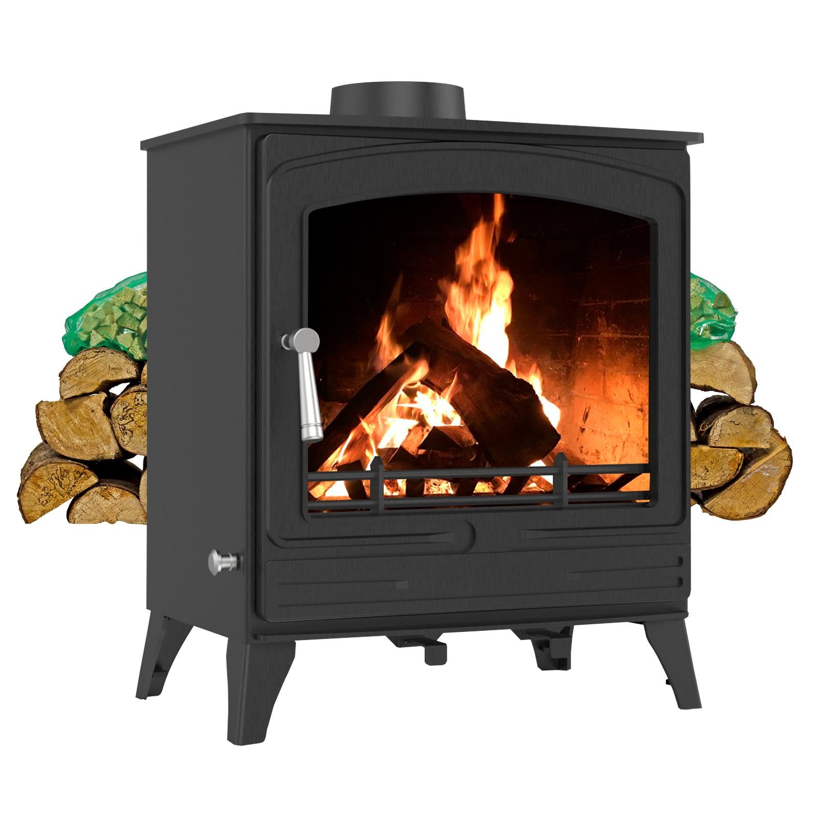 Steel Eco Multifuel Stove + Firewood Starter Kit | 8.5kw | Steel