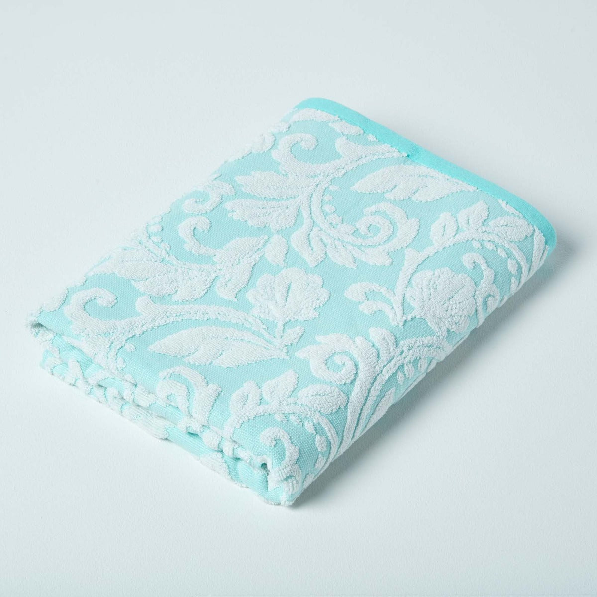 Damask 100% Turkish Cotton 600 Gsm Towels | Bath Towel | Aqua