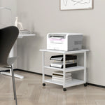 Mobile Printer Stand With Storage Printer Table Home Office | One Size | White