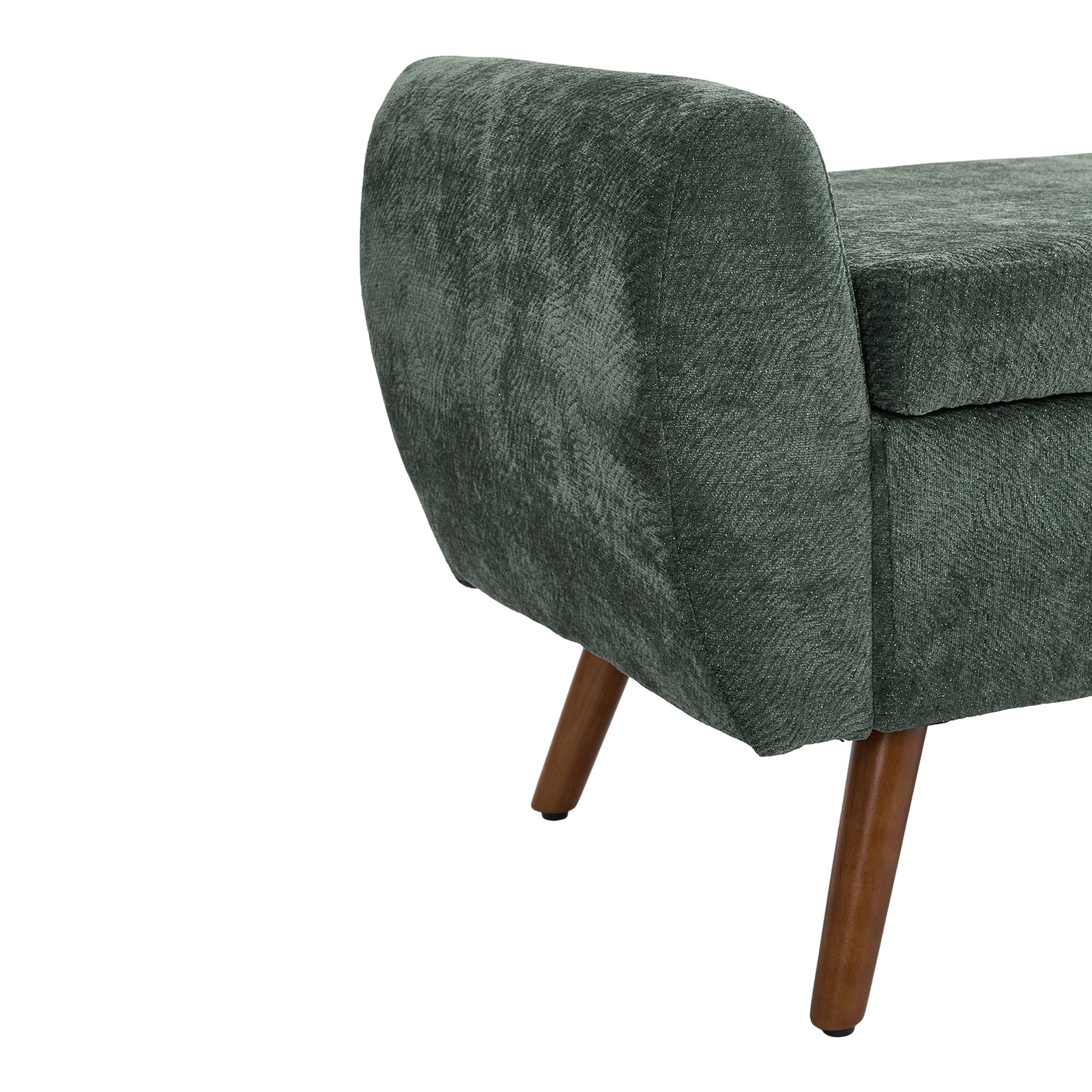 Modern Upholstered Storage Bench | Green
