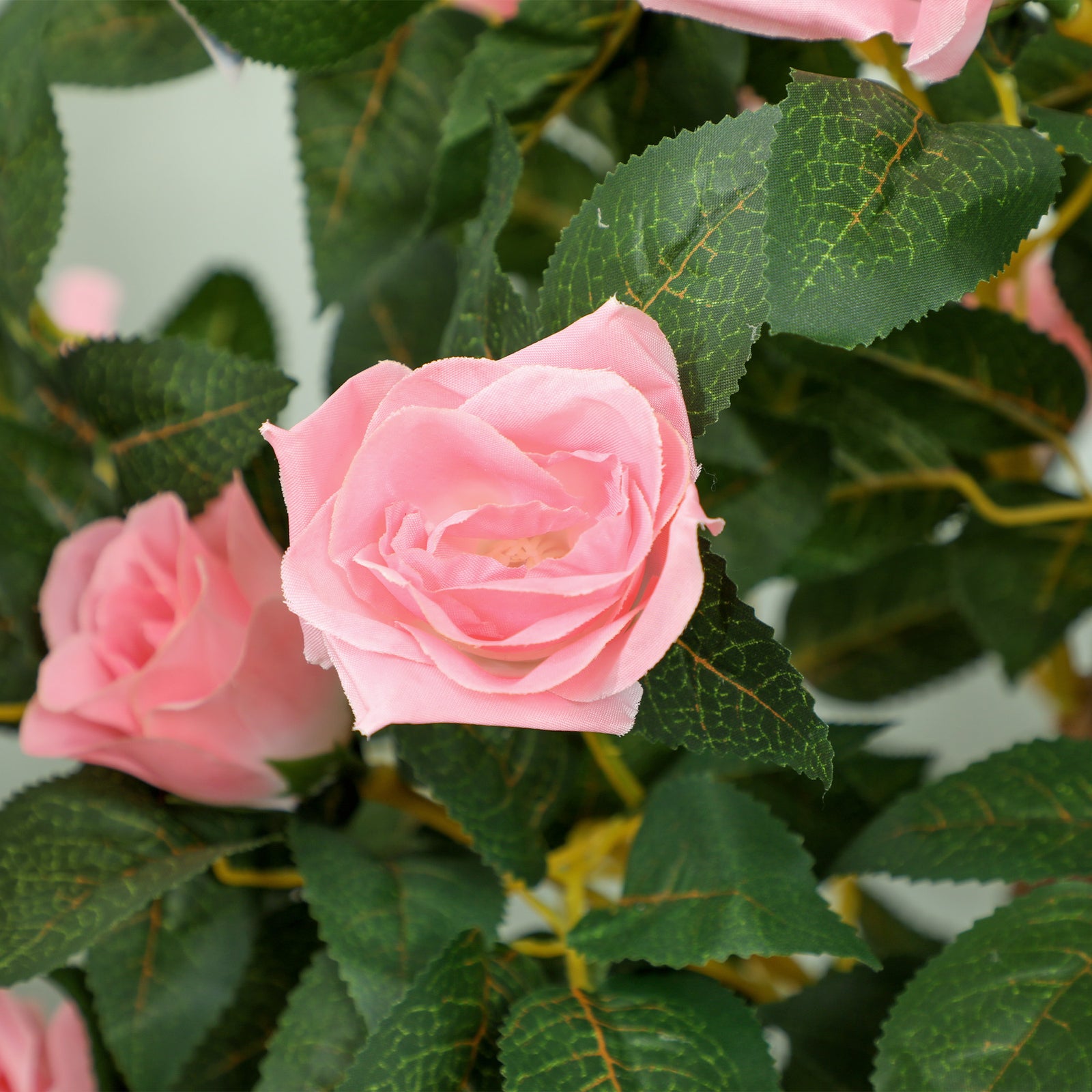 Set Of 2 Decorative Artificial Plants Rose Trees In Pot