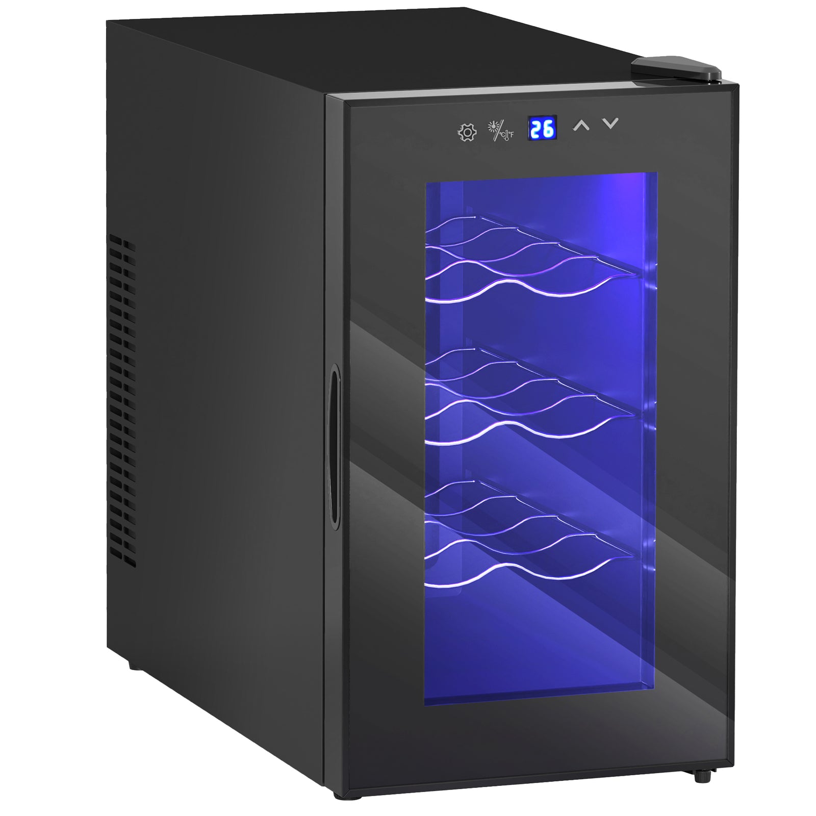 Freestanding Wine Cooler Fridge With 8 Bottle, 21 Litre