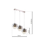 Starlight Chrome Pendant Lamp 3xe14 A Stunning Range With 22cm Glass Shades Housing Chrome Fitments And Gorgeous Crystals