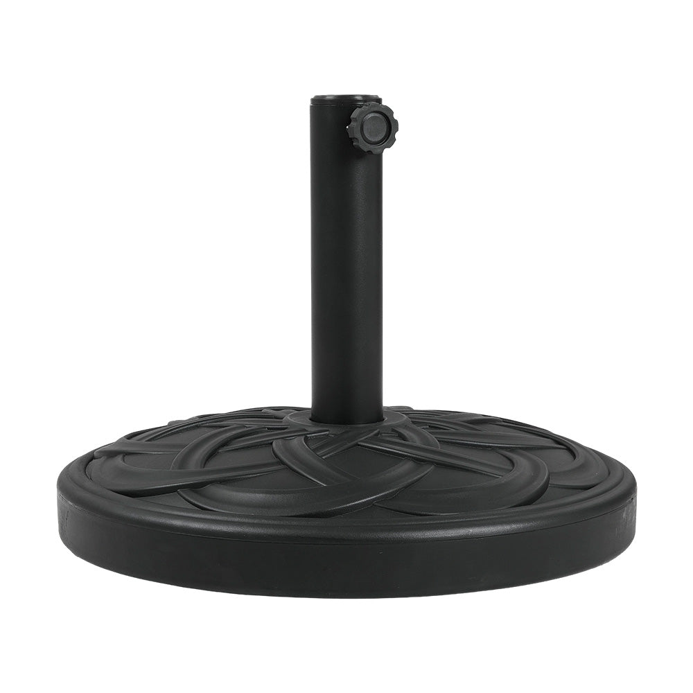 25kg Heavy-Duty Round Umbrella Base with Spiral-Cross Reinforcement Design