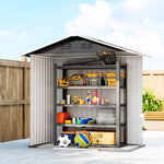6.5x3.5ft Metal Garden Shed For Garden | Dark Grey