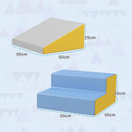 2 Piece Soft Play Set For Toddler Climb And Crawl | Grey