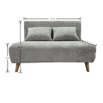 Joshua Duo Two Seat Sofa Bed | One Size | Grey