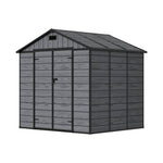 8x6ft Outdoor Apex Roof Storage Shed With Floor, Window,2 Vents & Double Lockable Doors,wood Grain Design