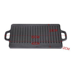Living and Home 50cm W X 23cm W Non-stick Cast-iron Reversible Griddle Pan