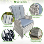 Knightsbridge Xl Rattan 4 Seat Dining Set | 4 Seat | Dove Grey