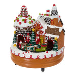 Christmas Xmas Castle Music Box Ornament With Warm Lights