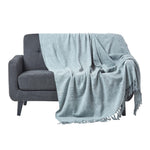Nirvana Handwoven Slub Cotton Throw | 225cm x 255cm | Grey