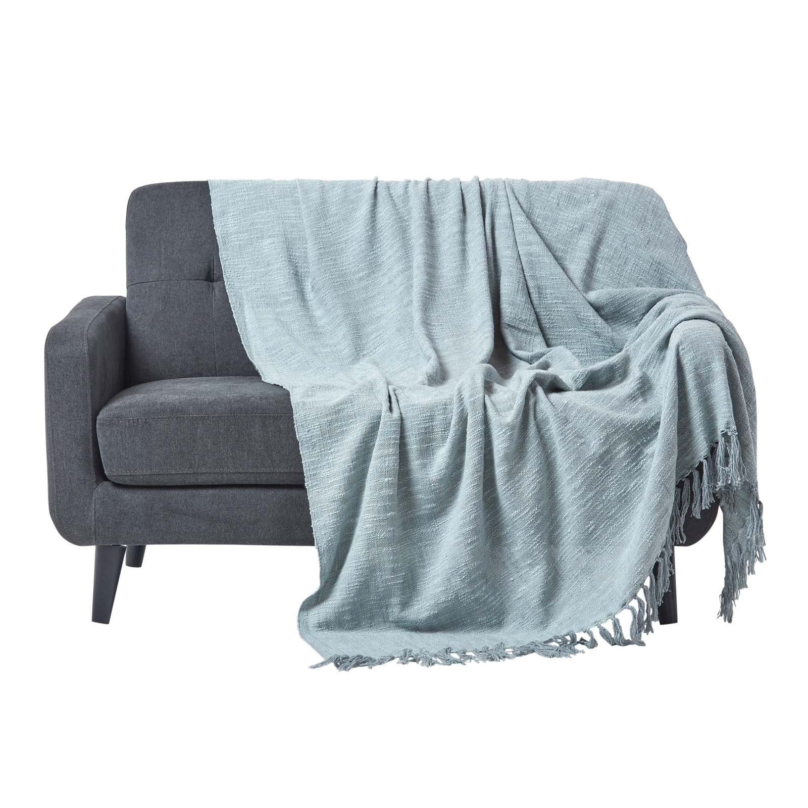Nirvana Handwoven Slub Cotton Throw | 150cm x 200cm | Grey