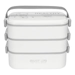 Stackable Bento Lunch Box With Handle 3 Layer | White