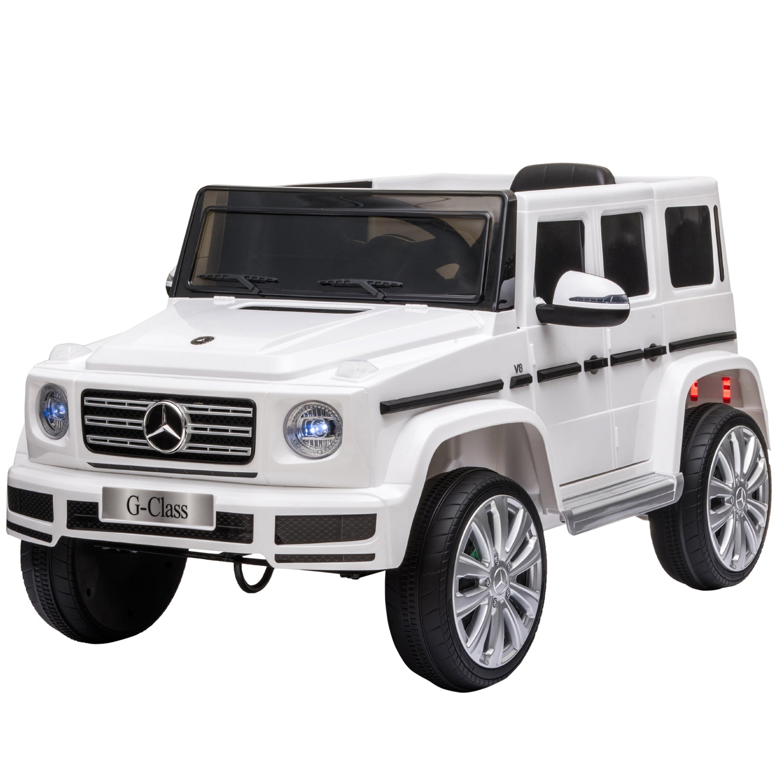 Mercedes Benz G500 12v Kids Electric Ride On Car W/ Remote Control | White