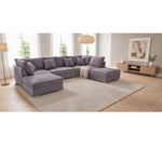 The Chelsea U-shaped Modular Corner Sofa With Deep Seat | 5 Seat | Light Grey