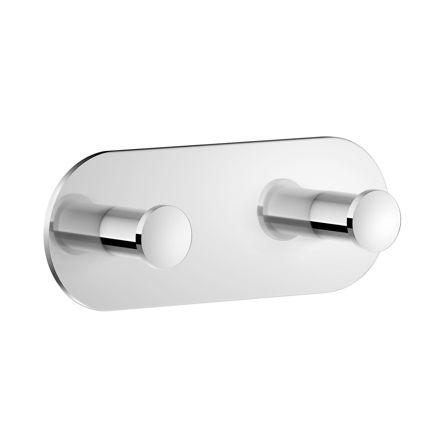 Stainless Steel Towel Hooks Self Adhesive Wall Mounted | Double | Polished Chrome