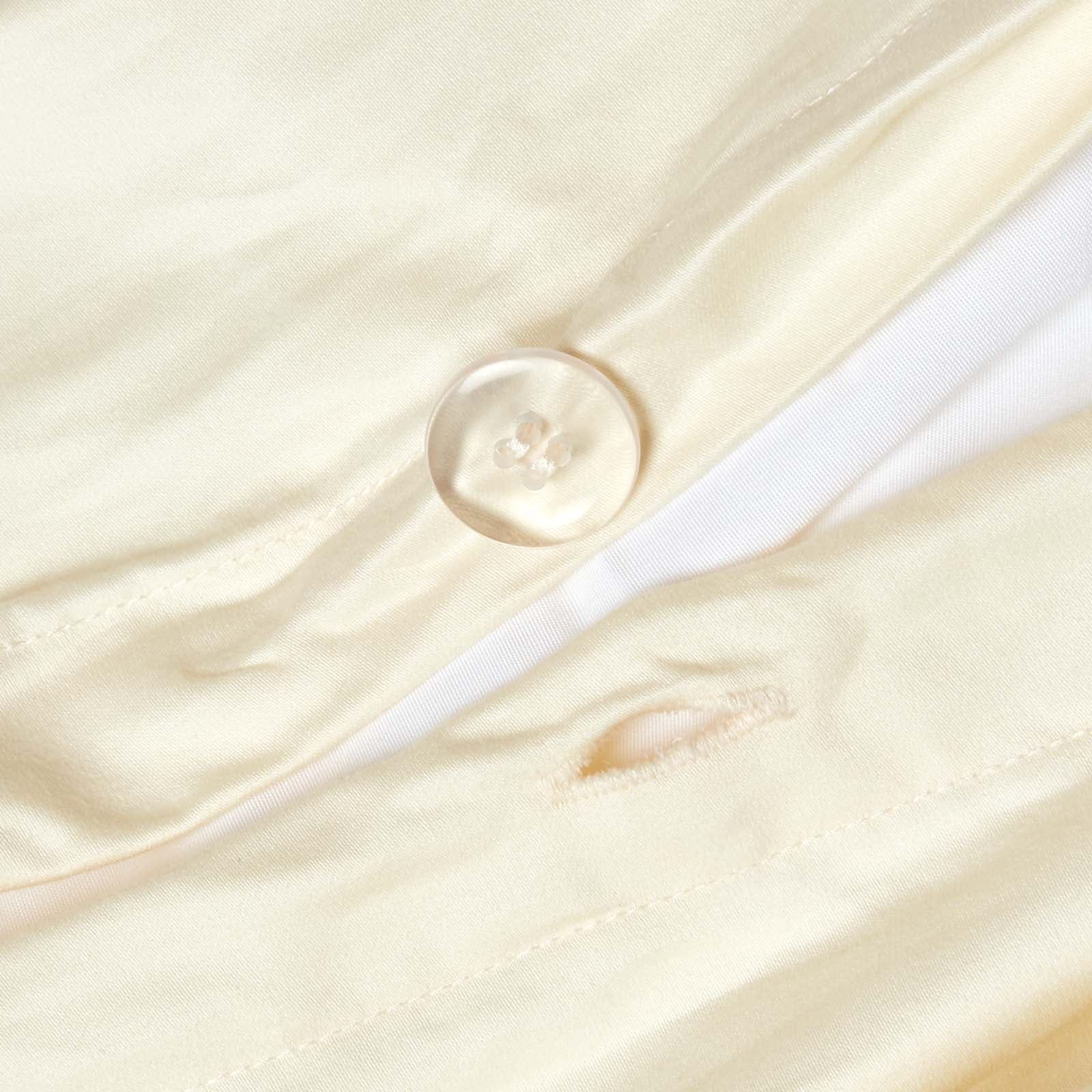 Egyptian Cotton Duvet Cover With Pillowcase 1000 Tc | Double | Cream