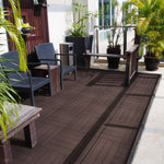 Pack Of 10 Cosmo Garden Patio Cosmopolitan Interlocking Decking Tiles | Brown