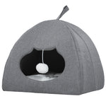 PawHut Cat Cave, Cat House With Removable Cushion For Indoor Kittens