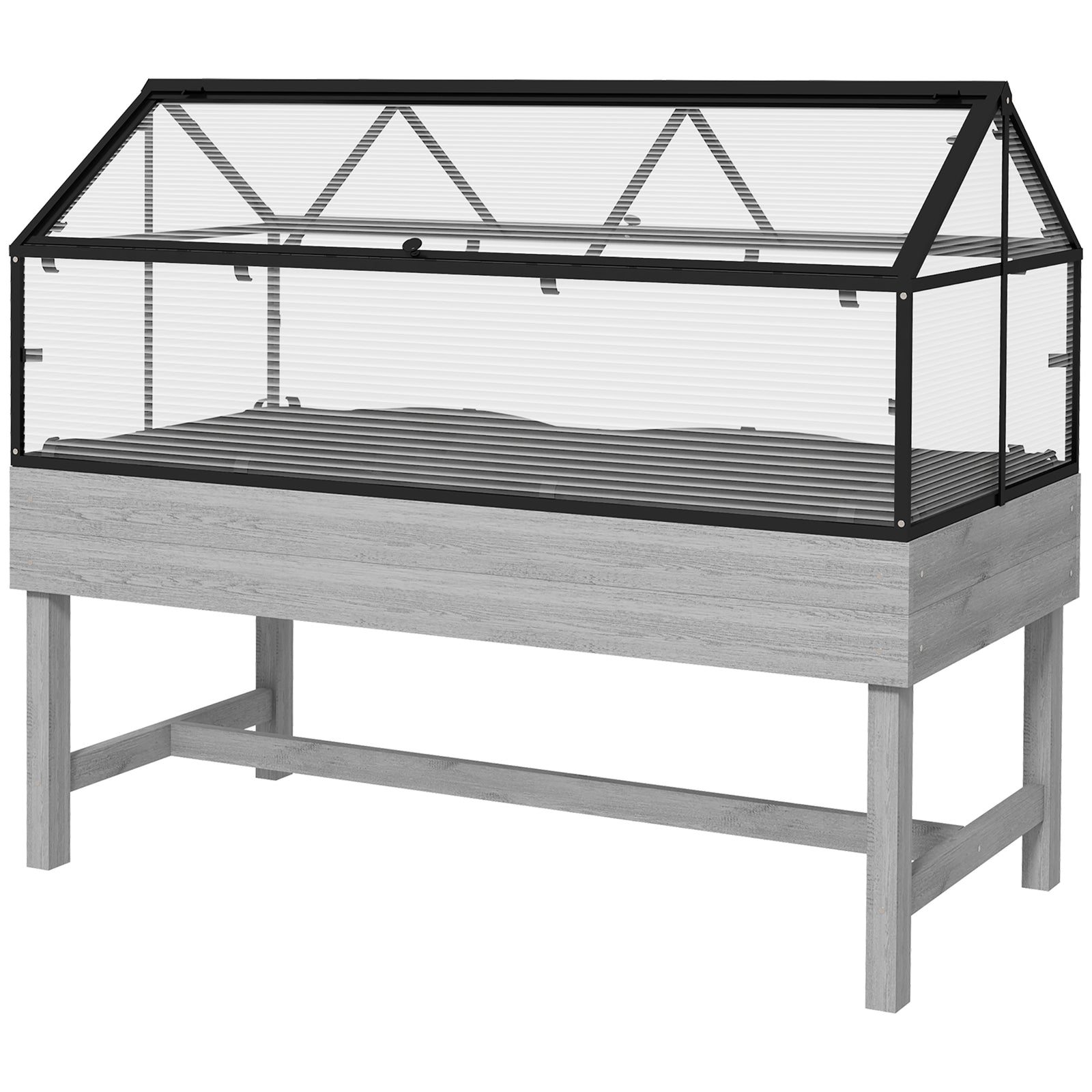 Raised Garden Bed With Greenhouse Vent