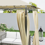 3x3m Garden Gazebo, Double Roof | Beige