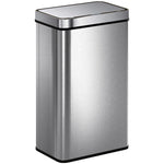 Kitchen Bin With Fingerprint-proof Stainless Steel, Silver Tone | 60l | Silver