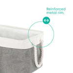Livivo Large Fabric Storage Baskets With Rope Handles