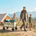 95l Foldable Festival Trolley On Wheels | Khaki