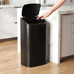 48l Sensor Bin, Stainless Steel Kitchen Bin With Automatic Close | Black