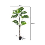 120cm/155cm/170cm Artificial Monstera Deliciosa Tree In Pot For Decoration | Medium