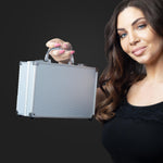 Dawn Till Dusk Make Up Large Storage 54 Piece Vanity Case Set | 54Piece | Silver