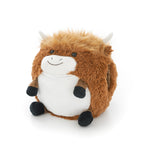 Soft Giant Handwarmer Cozy Plush Highland Cow | 30cm x 30cm | Brown