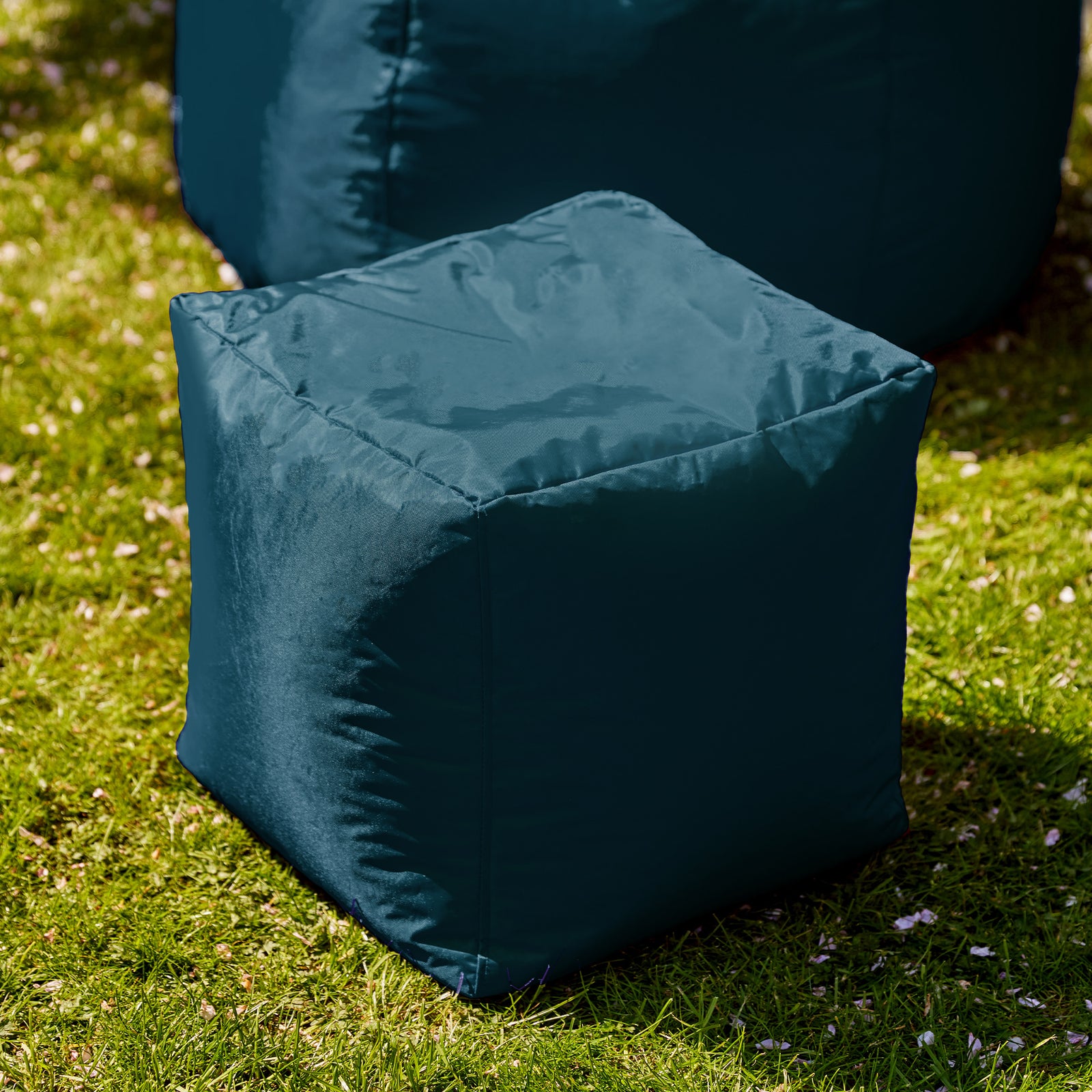 Outdoor Bean Cube Pouffe Bean Bag | Teal