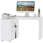 Computer Desk Table Workstation L Shape Drawer Shelf File | White