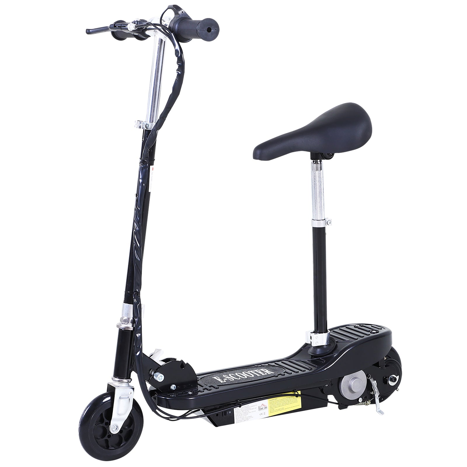 Foldable Powered Scooter With Adjustable Seat And Brake | Black