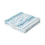 Cotton Striped Floor Cushion | 50cm x 50cm | Blue